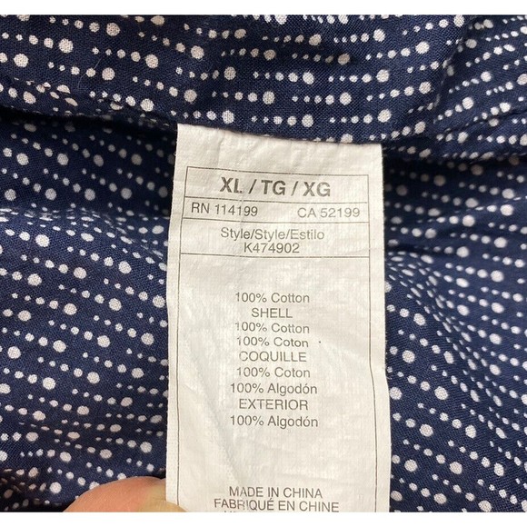 Roxy Hooded Jacket Juniors Size XL Plaid Full Zip Navy Blue Red Cinchable Tie - Picture 11 of 15